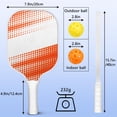 thumbnail image 4 of Pickleball Paddles Set Of 2, Fiberglass Surface, Colorful Geometry Print, 4 Balls & Bag, 4 of 5