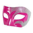 thumbnail image 2 of SeasonsTrading Mystic Silver Glitter &amp; Pink Venetian Masquerade Mask, 2 of 3