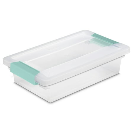 Sterilite Small Clip Box, Stackable Storage Bin with Latching Lid, Plastic  Container to Organize Office, Crafts, Home, Clear Base and Lid, 6-Pack –  BrickSeek