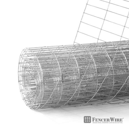 Welded Wire Fence Roll Galvanized Steel 2x4 Mesh 12.5 Gauge 2x50 ft Heavy Duty