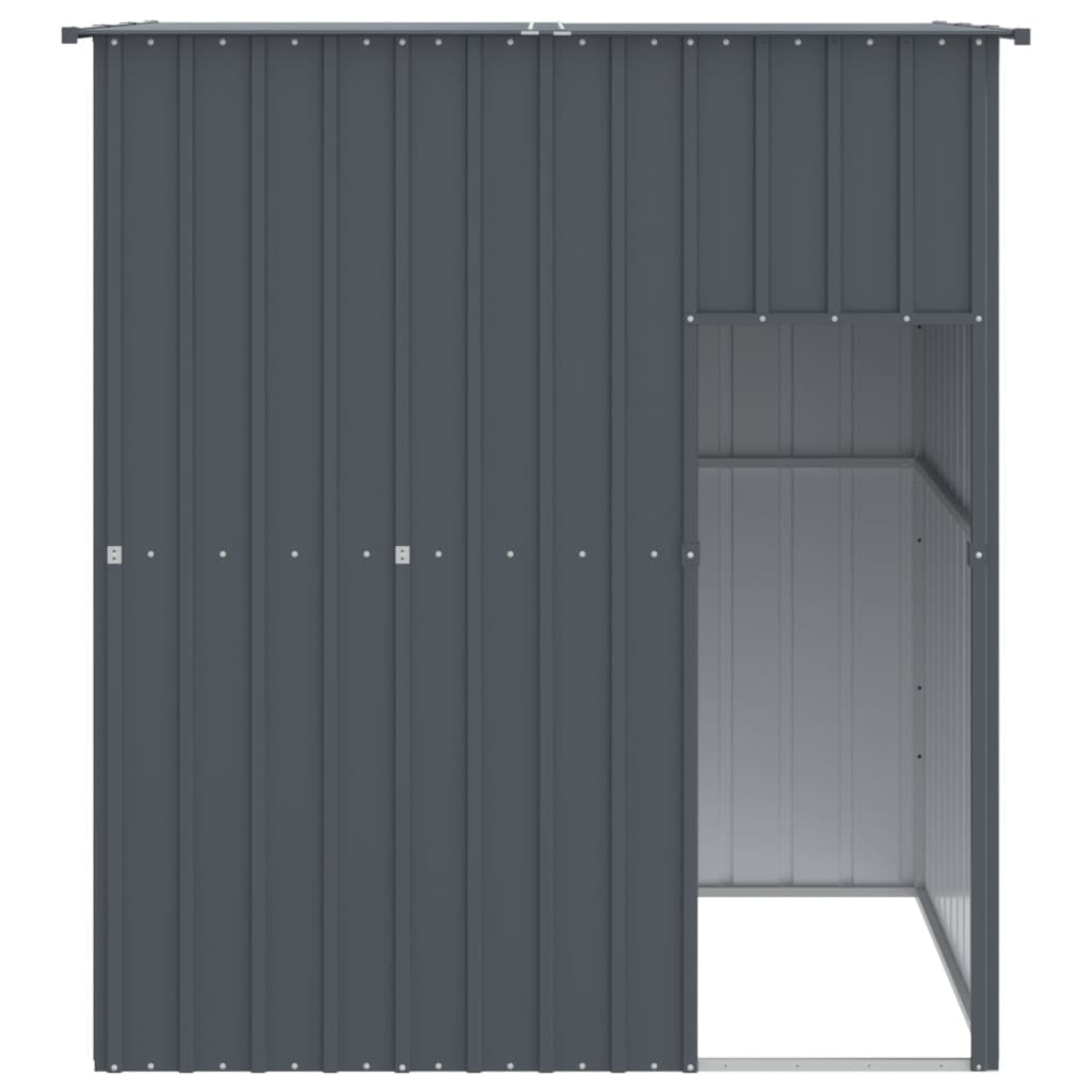 vidaXL Dog House Outdoor Dog Kennel Cage Shelter with Roof Galvanized Steel