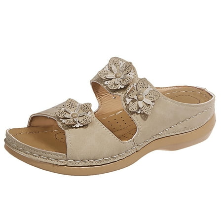 

Women s Fashion Casual Platforms Floral Wedges Slippers Outdoor Shoes