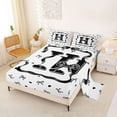 thumbnail image 2 of Erosebridal H Letter Kids Full Size Sheets, Cute Bow-tie Bed Sheets, 4 Pieces, 2 of 5