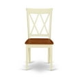 thumbnail image 3 of East West Furniture Clarksville 11" Wood Dining Chairs in Cream (Set of 2), 3 of 4