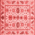 thumbnail image 1 of Ahgly Company Machine Washable Indoor Square Abstract Red Modern Area Rugs, 3' Square, 1 of 4