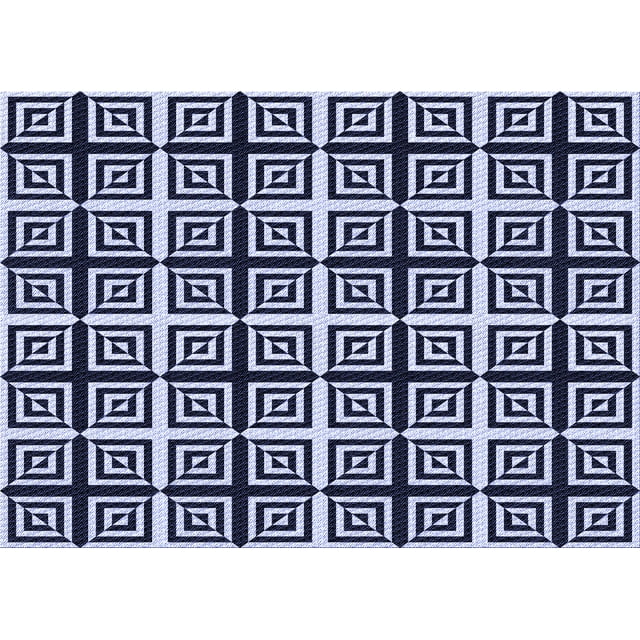 Ahgly Tapis Rectangulaire Lavable en Machine, Bleu Nuit, 8 Pieds x 12 Pieds