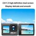 thumbnail image 4 of Action Camera, 30M Waterproof Camera 170° Wide Angle EIS Stabilization WiFi Adjustable Wide Angle Helmet Camera with 64GB Card, 4K 20MP Sports Video Camera WiFi with Touch Screen Dual Screen, 4 of 10