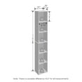 thumbnail image 3 of Furinno Luder 6-Tier Multipurpose Clothing & Closet Storage Organizer Shelf, White, 3 of 6