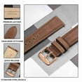 thumbnail image 3 of Genuine Leather Watch Bands Quick Release, Crazy Horse Leather Watch Straps for Men and Women, Band Width 24mm,Rosegold Stainless Steel Buckle, 3 of 7