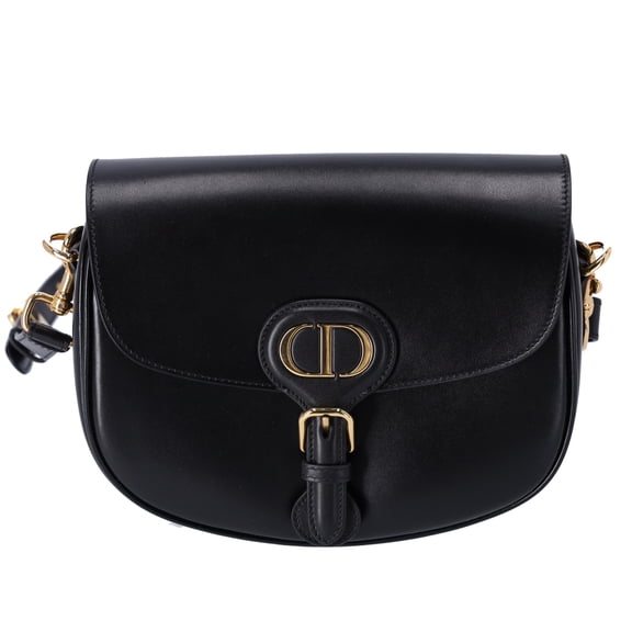 Pre-Owned Christian Dior Bobby Medium Shoulder Bag M9319UMOL_M900 Black Box Leather