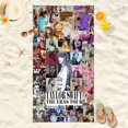 thumbnail image 6 of Oversized Sand Proof Lightweight Microfiber Beach Towel, Quick Dry Soft Pool Blanket For Travel Swim Gym Camping Yoga, Fan Theme Pattern, 6 of 6