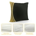 thumbnail image 4 of Nawypu   Black Decorative Throw Pillow Covers for Living Room Couch Bed Sofa, Black and White Patchwork with Gold Leather, Luxury Home Decor Square Cushion Case, 4 of 5