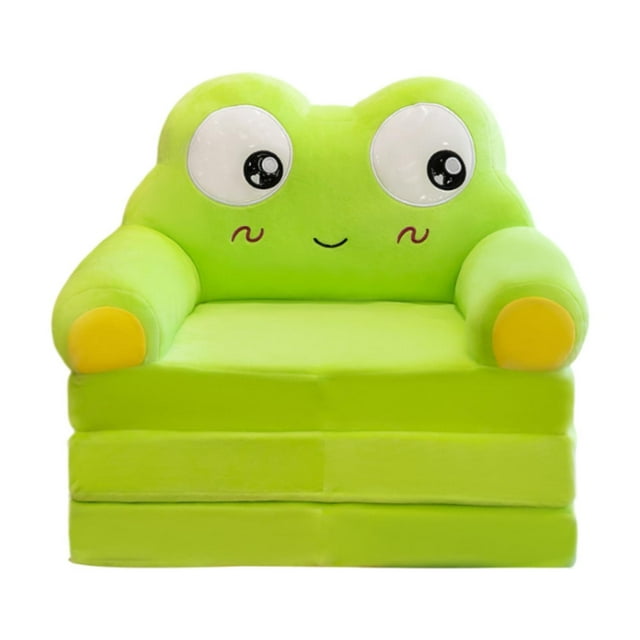 Sofá para niños, sofá para niños pequeños, sillón de dibujos animados 2 en 1, mini silla plegable para niños plegables para la sala de estar dormitorio. Estilo B