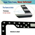 thumbnail image 5 of Black American Flag License Plate Frames- 2 Pack Front Rear USA Patriotic Aluminum Car Tag Holder, 5 of 8