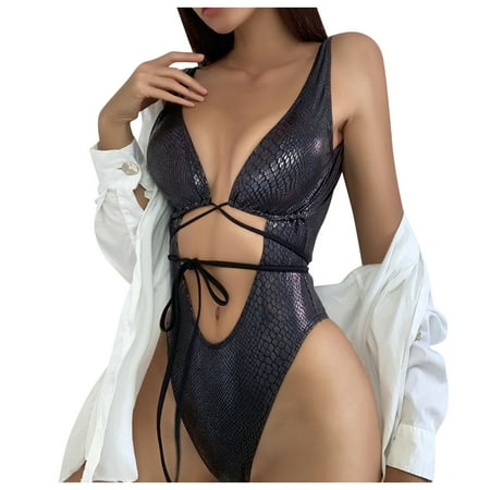 ibuvkizy Womens Swimsuits Bathing Suit for Women Lady Women Splicing Push-Up Bra Bikini Beach Set Swimsuit Swimwear Tankinis Swimsuits for Women One Piece Bathing Suit Clearance