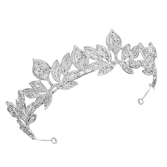 FRCOLOR  Bridal Hair Headpiece Crown of Leaves Elegant Headband Sweet Bride
