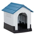 thumbnail image 2 of Zephypaws Plastic Indoor Outdoor Dog House for Small to Medium Sized Dogs, Durable Waterproof Pet House Shelter with Air Vents and Elevated Floor, Gray&Blue, 2 of 10