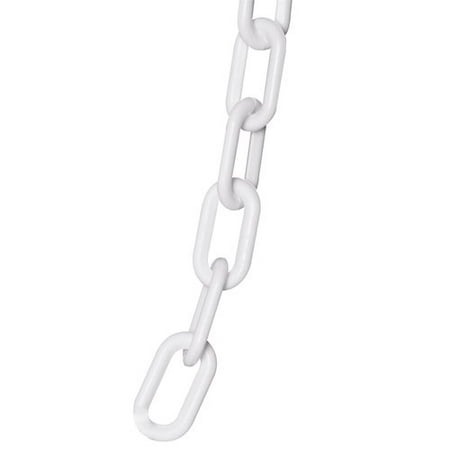 Mr Chain 50001-50 2-inch Plastic Barrier Chain White 50 Feet