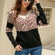 thumbnail image 5 of Suéter de punto con estampado de leopardo, suéter de punto con cuello en V, suéter de manga larga para mujer, suéter casual para mujer, durabilidad mejorada, 5 of 8