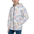 thumbnail image 2 of Picia Orchids Flowers for Boys Fashion Full-zip Hoodies & Sweatshirts with Kangaroo Pocket,Zip-up Hooded Sweatshirt for Kid, Moisture Wicking & Breathable-Small, 2 of 6