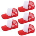 thumbnail image 2 of GOOHOCHY Gorras de béisbol con transferencia de calor, gorros de sublimación con diseño de malla de impresión en blanco, 5 uds., 2 of 6