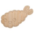 thumbnail image 1 of Kawaii Cute Shrimp Tempura Ebi Wood Shape Unfinished Piece Cutout Craft DIY Projects - 4.70 Inch Size - 1/8 Inch Thick, 1 of 7
