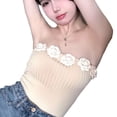 thumbnail image 1 of Top de tubo para mujer top sin tirantes de punto ligero con hombros descubiertos para el ocio diario ANGGREK Otros, 1 of 8