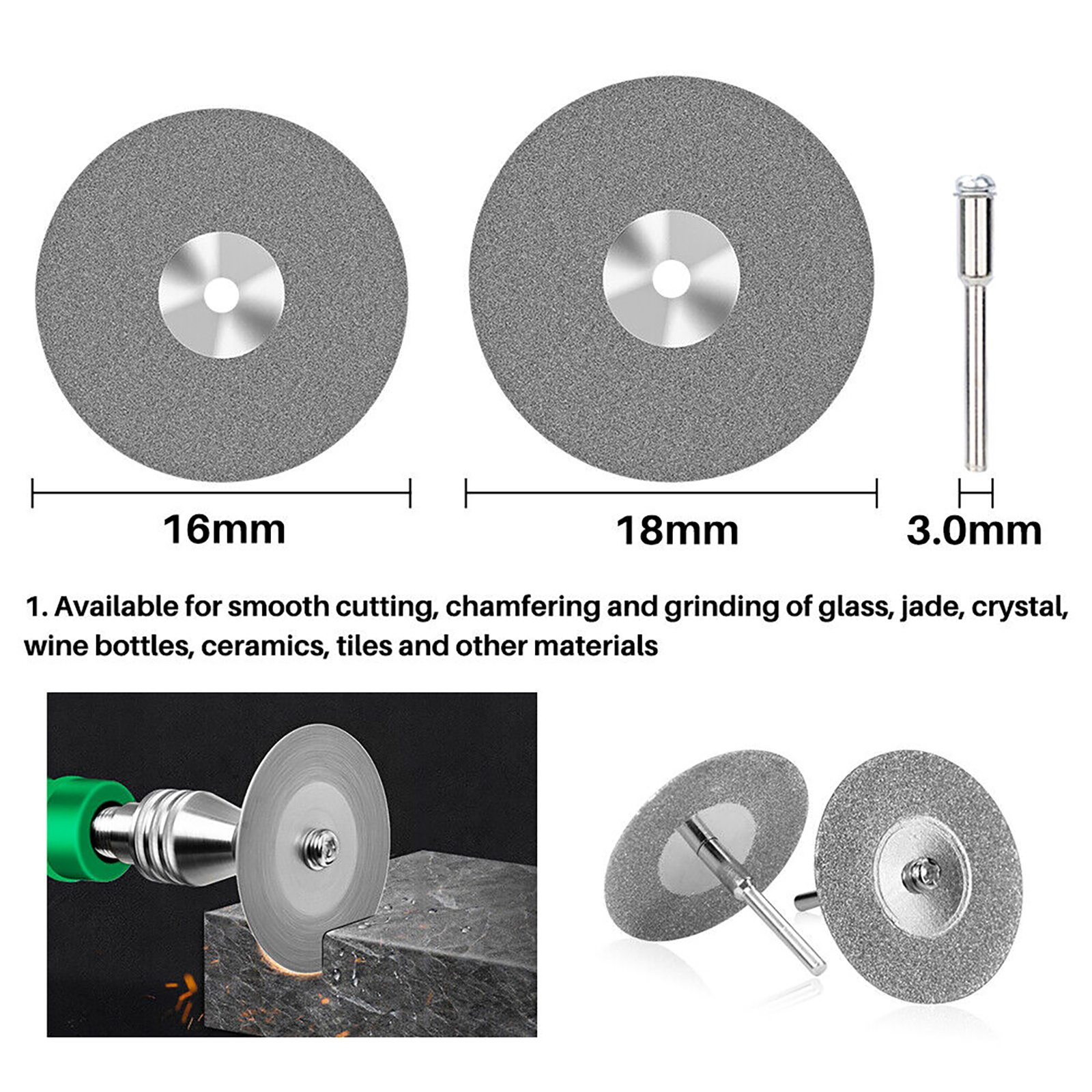 62PCS Diamond Cutting Wheel Metal Cut Off Disc For Dremel Rotary Tool Die Grinder TAPDRA Spare Part