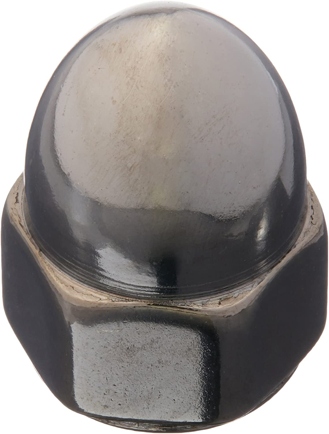 3/8"-24 Black Chrome Plated Steel Fine Thread Acorn Nuts (5 pcs.)