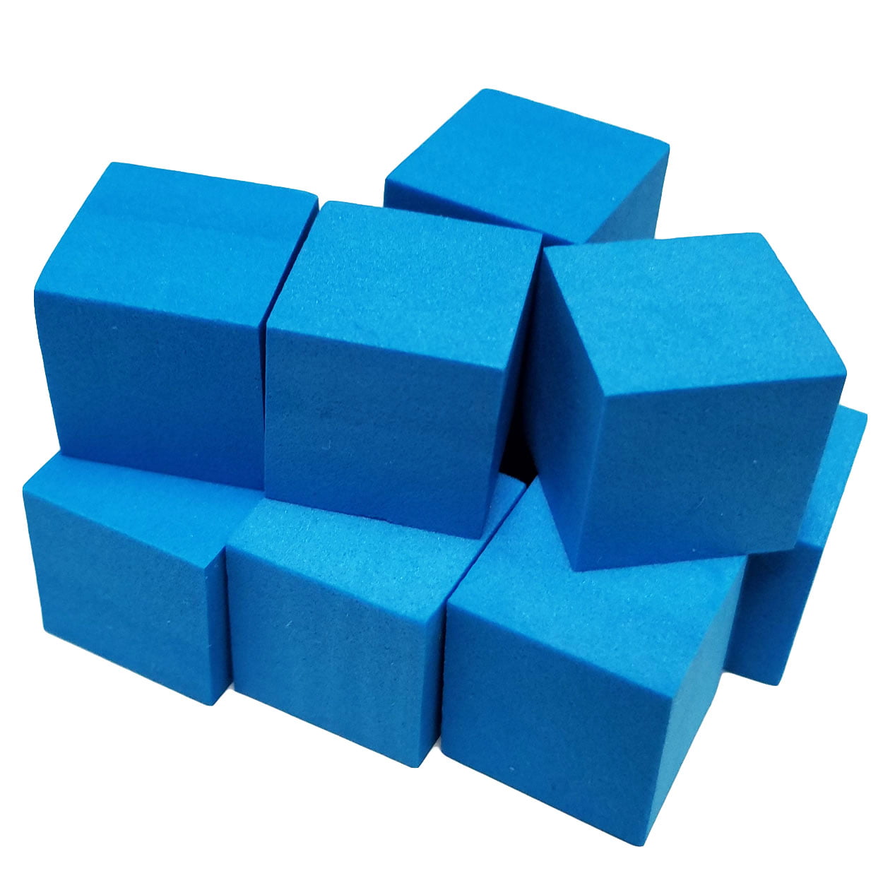 2 Each of 6 Colors Pack of 12 16mm Blank Foam Dice Cubes with Square Corners