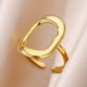 thumbnail image 4 of 316L Stainless Steel Rings for Women Gold Color Never Fade Luxury Classic rings Adjustable Rock Ring Aesthetic Jewelry Gift, 4 of 5