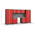 thumbnail image 4 of NewAge Products Pro Series Red 8 Piece Cabinet Set, Heavy Duty 18-Gauge Steel Garage Storage System, Slatwall Included, 4 of 10