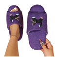 thumbnail image 4 of Fengactive Womens Cat Embroidery Open Toe Slide Slippers Round Toe Soft Sole Breathable Casual House Slippers, 4 of 7