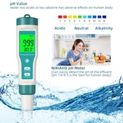 PH Meter 8 in 1 Water Quality Tester Pen Meter, Digital PH Pen for TDS/EC/Salinity/Temp/ORP/S. G/PH/H2, Drinking Water Aquariums Hydroponic Cooking Tester Measure, Plants, Aquarium and Pool