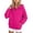 Hot Pink, variant on SHTXOZHI Warm Hooded Sweatshirt for Kids Girls Long Sleeve Solid Color Pullover Casual Outdoor Winter Tops with Pocket