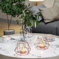 thumbnail image 4 of Juego de 2 piezas de soporte de luz de té de metal, soporte de luz de té de oro rosa, soporte de linterna de vela decorativa de hierro hueco, adorno para el hogar para sala de estar, boda Feliz Sencillez, 4 of 4