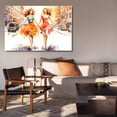 thumbnail image 6 of Two Women In Vibrant Dresses Sprint Through A City Street Watercolor Painting Canvas Poster Bedroom Decor Sports Landscape Office Room Decor Gift,Frame-style,12x18inch(30x45cm), 6 of 8