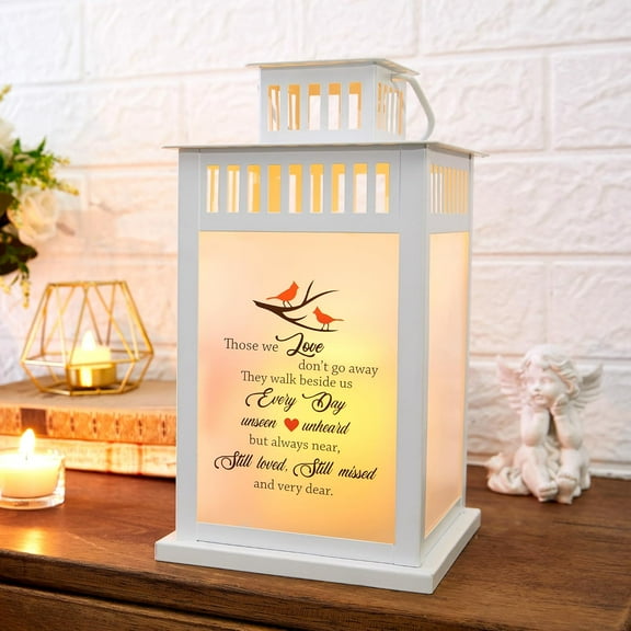 Memorial  with Flickering LED Candle - Comforting Sympathy Gift for Loss of Loved Ones