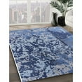 thumbnail image 3 of Ahgly Company Machine Washable Indoor Rectangle Industrial Modern Sapphire Blue Area Rugs, 5' x 8', 3 of 7