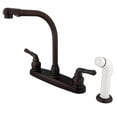 thumbnail image 7 of Kingston Brass GKB756  GKB756 Water Saving Magellan Centerset Kitchen Faucet with White Side Sprayer, Antique Copper, 7 of 7