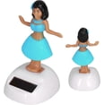 thumbnail image 1 of Hula Girl Dashboard Doll Durable Easy Use Environmental Protection Interesting Solar Powered Dancing Decoration For Car For Home For Adults(blue), 1 of 5