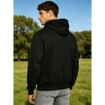 thumbnail image 6 of Hansber Men Kangaroo Hoodie for Dad and Baby Cozy Fabric Back Gear Weekend Morning Hooded Sweatshirt Black L, 6 of 7