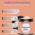 thumbnail image 6 of Magnesium Cream with Dead Sea Minerals – Fast Absorbing Topical Body Lotion – Lightweight, Non-Greasy Skin Moisturizer – Made in USA - Peperminty Scent, 6 of 10