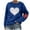 C Navy, variant on Horkkom Valentines Day Sweaters for Women Long Sleeve Heart Sweatshirts Casual Loose Crewneck Sweatshirts L, Gifts for Women