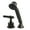 Oil Rubbed Bronze, variant on Kingston Brass KSK2361MLTR Deck Mount Hand Shower with Diverter for Roman Tub Faucet, Polished Chrome