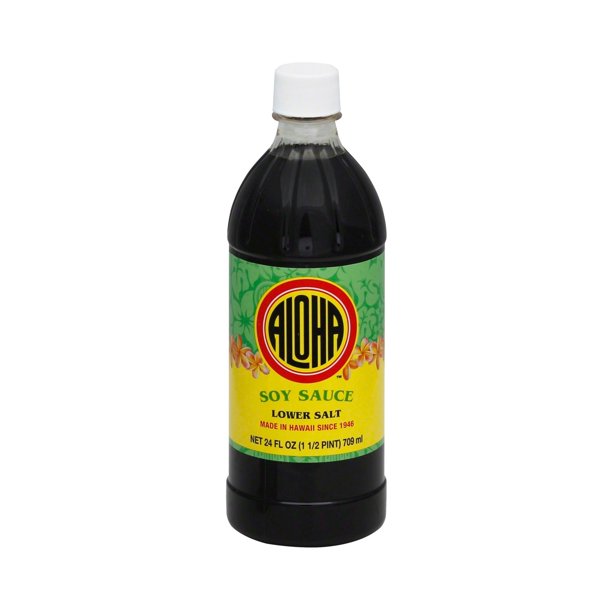 Aloha Lower Salt Soy Sauce, 24 oz