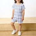 thumbnail image 2 of Ensembles de Pyjamas pour Enfants, Garçons Filles Pyjama 2 Pcs à Manches Courtes, Haut à Col Rond avec Shorts à Taille Élastique, Pyjamas d'Été pour Enfants, Tenue de Détente Confortable pour la Maison et les Voyages, 2 of 8