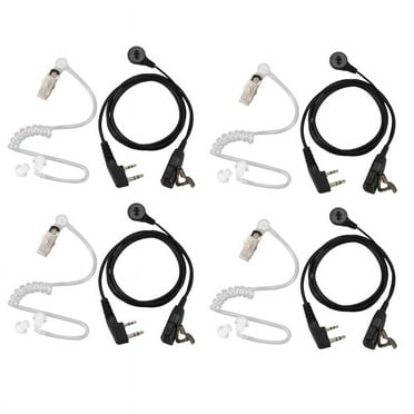 4X 2 Pin PTT MIC Headset Covert Acoustic Tube In-ear Earpiece For UV-5R -888S CB Radio Accessories