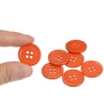 thumbnail image 4 of Unique Bargains Boutons de Couture Ronds en Résine Orange à 4 Trous, Lot de 100, 4 of 5