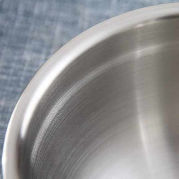 Hytrove Heavy Duty Stainless Steel Fruit Salad Container Bowl with Stable Base for Home Cooking